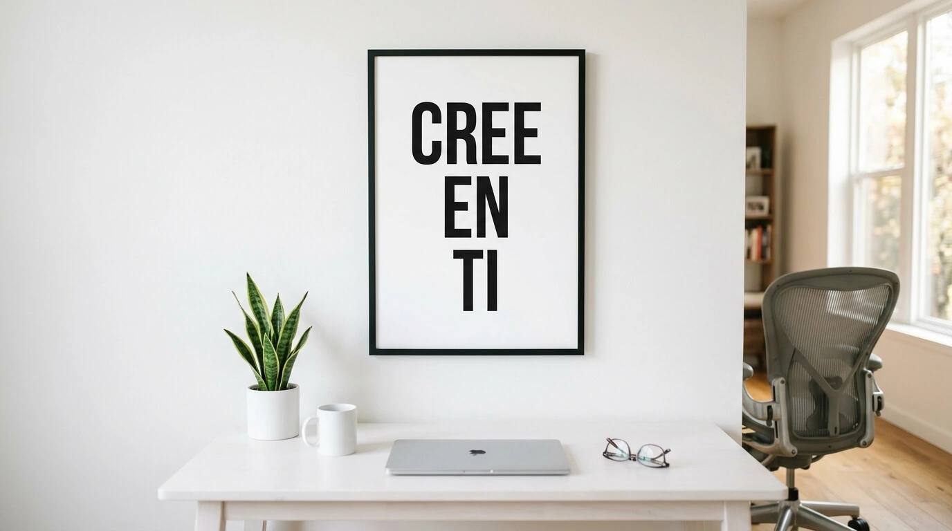 Cuadro frase motivacional en oficina